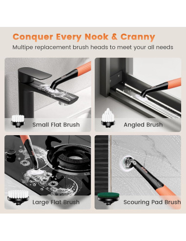 Cepillo Eléctrico Recargable Antime GH1003-C para Limpieza