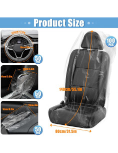 Kit de Fundas de Asiento de Coche Desechables MYFAMIREA 250 PCS 2