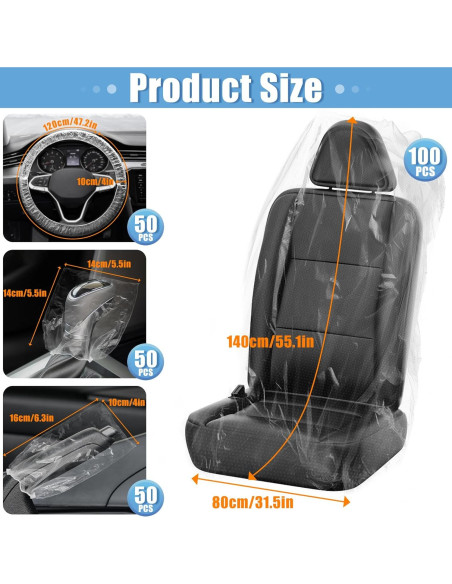 Kit de Fundas de Asiento de Coche Desechables MYFAMIREA 250 PCS
