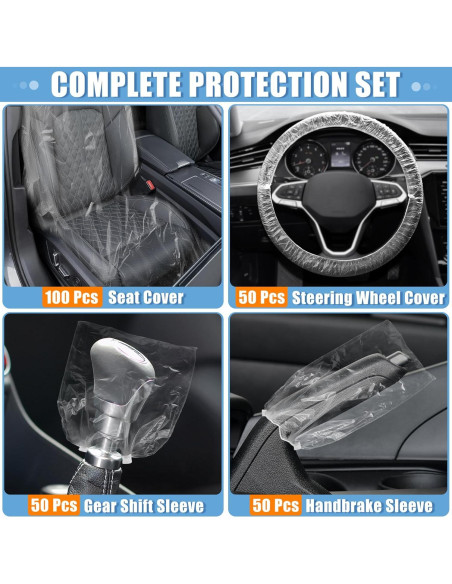 Kit de Fundas de Asiento de Coche Desechables MYFAMIREA 250 PCS