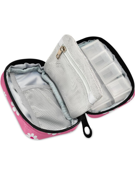 Organizador de Pastillas Sletend 604 Floral Portátil 11.68x7.99cm