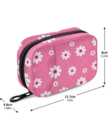 Organizador de Pastillas Sletend 604 Floral Portátil 11.68x7.99cm