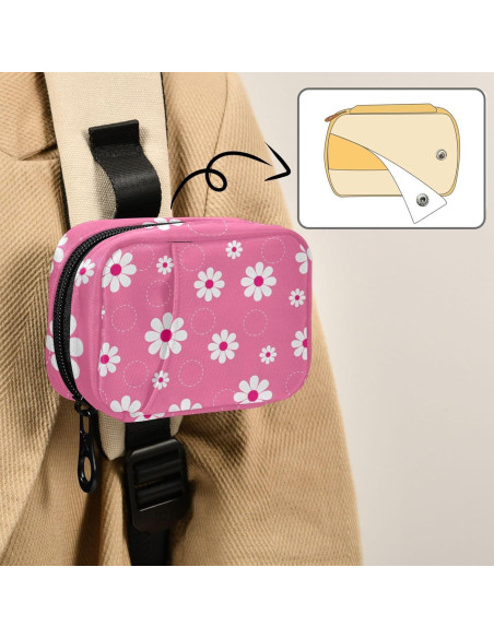 Organizador de Pastillas Sletend 604 Floral Portátil 11.68x7.99cm