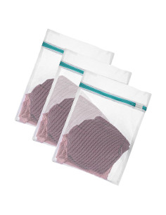 3 Bolsas de Malla para Lavandería Tweruna 30x40 cm Cremallera
