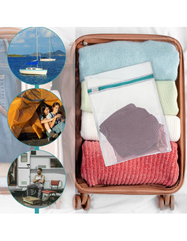 3 Bolsas de Malla para Lavandería Tweruna 30x40 cm Cremallera