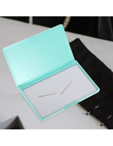 Estuche de Agujas de Coser Magnético Gatuida Verde 11x6.6 cm