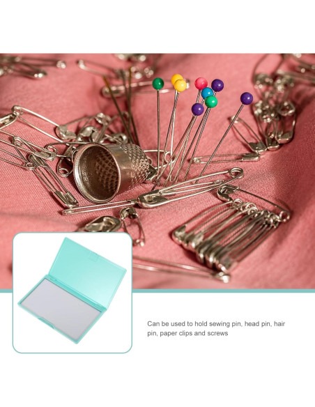 Estuche de Agujas de Coser Magnético Gatuida Verde 11x6.6 cm