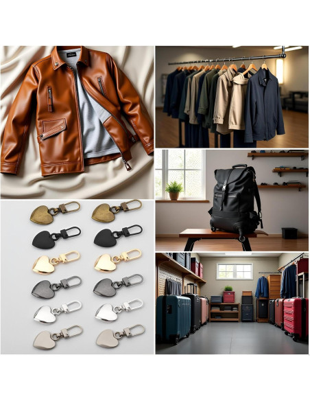 10 Tiradores de Cremallera Corazón Multicolor Xinjincang