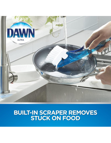 Cepillo de Platos Rellenable Dawn con Raspador - 90.7g