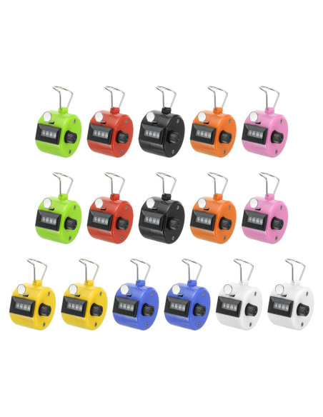 Contador Clicker PATIKIL 16 Pcs 4 Dígitos Portátil Multicolor