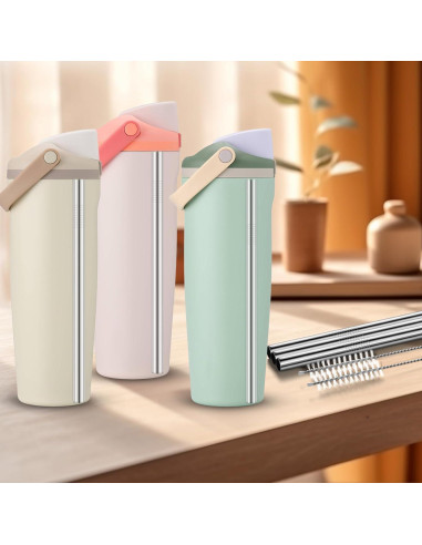 Popotes de Metal Mity Rain para Owala FreeSip Sway 30oz - 8 Piezas