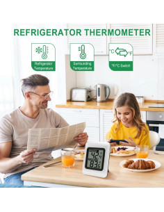 Termómetro Inalámbrico Urageuxy para Refrigerador y Congelador 2