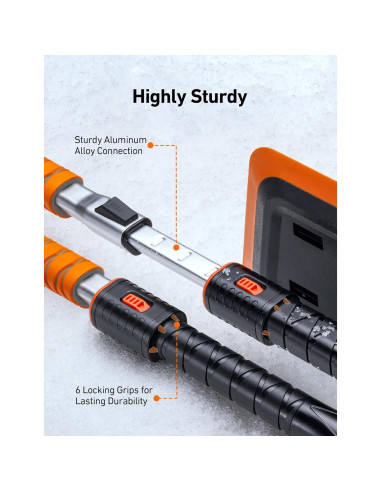 Cepillo de Nieve 2-en-1 AstroAI 120 cm con Raspador de Hielo