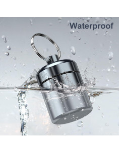 Estuche para Pastillas Portátil Nrevichng 2 Paquetes Negro y Gris 2