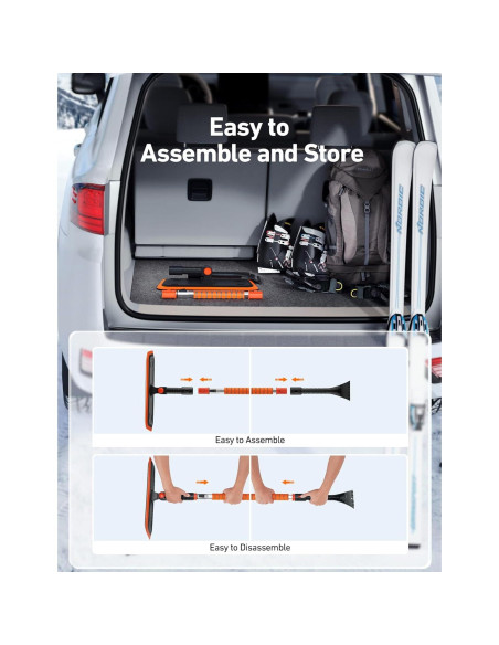 Cepillo de Nieve 2-en-1 AstroAI 120 cm con Raspador de Hielo