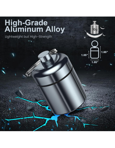 Estuche para Pastillas Portátil Nrevichng 2 Paquetes Negro y Gris