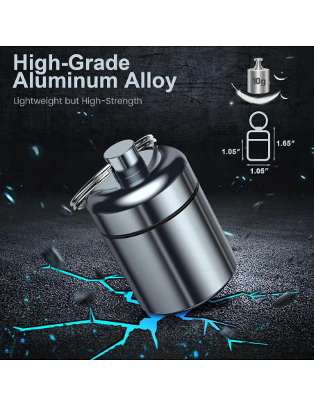 Estuche para Pastillas Portátil Nrevichng 2 Paquetes Negro y Gris