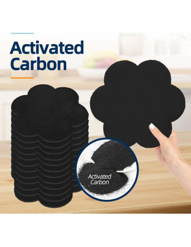 Filtros Desodorantes de Carbón Activado Techypro - 12 Reemplazos