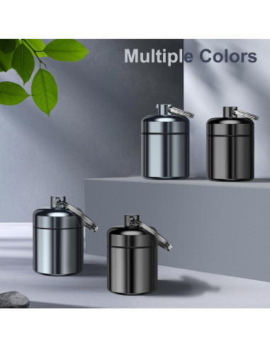 Estuche para Pastillas Portátil Nrevichng 2 Paquetes Negro y Gris