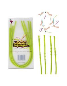 Herramienta de Limpieza de Pajitas Softy - 4 Piezas Silicona