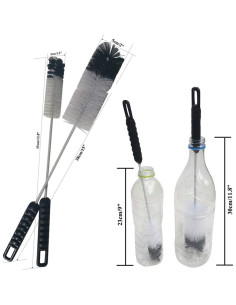 Juego de Cepillos de Limpieza de Botellas NewFerU 4 Piezas 2