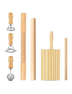 Kit de Herramientas para Hacer Pasta DthwagfL - 7 Piezas de Madera