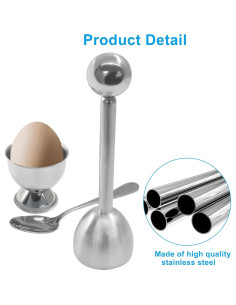 Kit Profesional para Abrir Huevos Marvexi 5 Piezas Acero Inoxidable 2