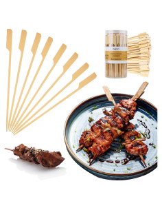 Brochetas de Bambú DUIDO 18 cm - 220 Palitos para Parrilla