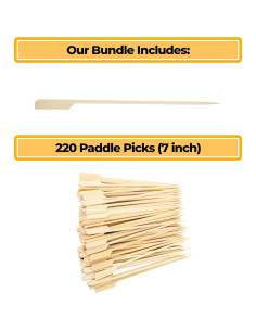 Brochetas de Bambú DUIDO 18 cm - 220 Palitos para Parrilla 2