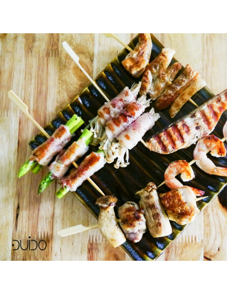Brochetas de Bambú DUIDO 18 cm - 220 Palitos para Parrilla