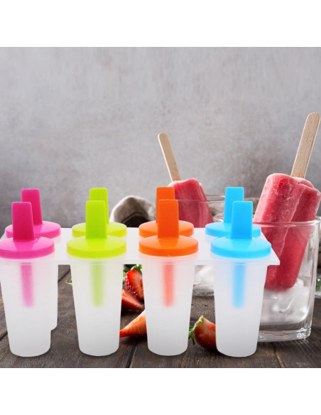 Moldes para Paletas DOITOOL 16PCS Reutilizables 19.5x11cm