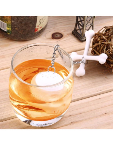 Infusores de Té de Silicona HADEWEITE 2 Pcs Calavera y Torre