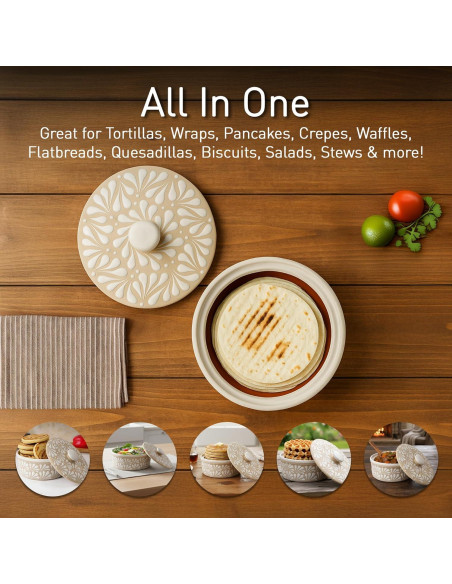 Calentador de Tortillas Cerámica Enchanted Talavera 20.32cm