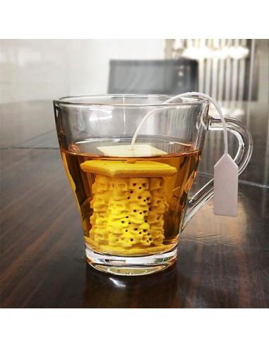 Infusores de Té de Silicona HADEWEITE 2 Pcs Calavera y Torre