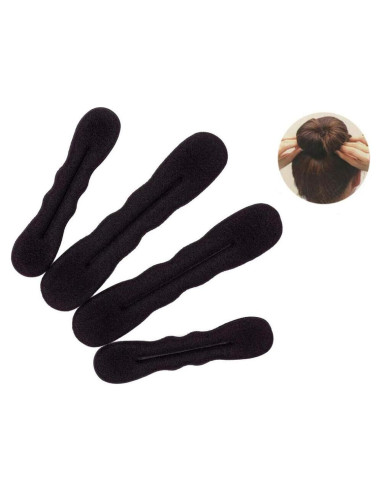 4 Piezas Fabricante de Moños de Espuma Negra Beaute Galleria