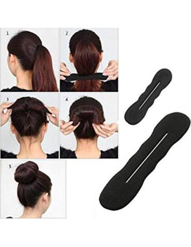 4 Piezas Fabricante de Moños de Espuma Negra Beaute Galleria