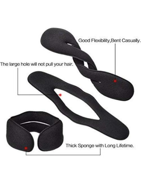 4 Piezas Fabricante de Moños de Espuma Negra Beaute Galleria