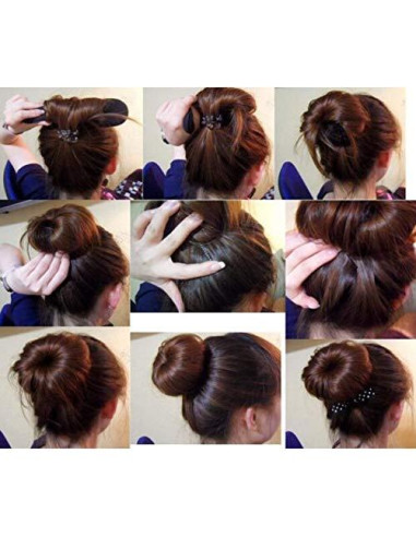 4 Piezas Fabricante de Moños de Espuma Negra Beaute Galleria