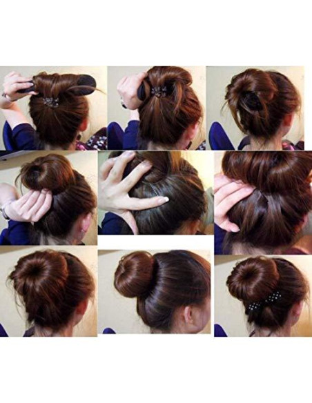 4 Piezas Fabricante de Moños de Espuma Negra Beaute Galleria