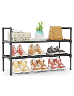 Zapatero Kitsure 2 Niveles Negro - Organizador de Calzado 70.1x30x53.1 cm