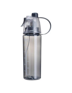 Botella de Agua Deportiva FveBzem 600ml con Spray y Popote