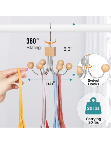 Perchas para Sudaderas TOPIA HANGER 2-Pack con Ganchos Giratorios