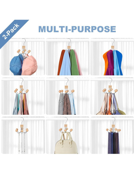 Perchas para Sudaderas TOPIA HANGER 2-Pack con Ganchos Giratorios