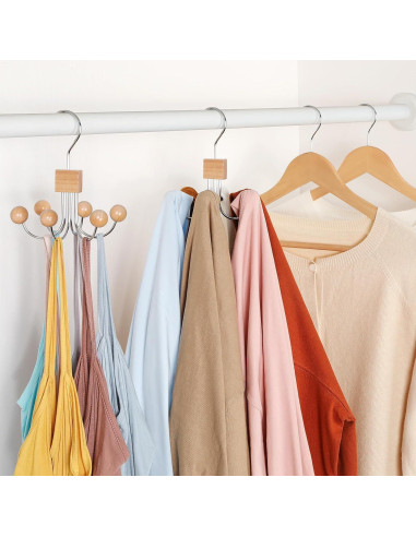 Perchas para Sudaderas TOPIA HANGER 2-Pack con Ganchos Giratorios