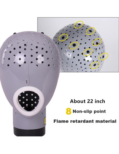 Soporte para Pelucas HOMEGOAL con Secador - Gris Oscuro