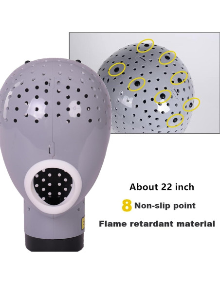 Soporte para Pelucas HOMEGOAL con Secador - Gris Oscuro