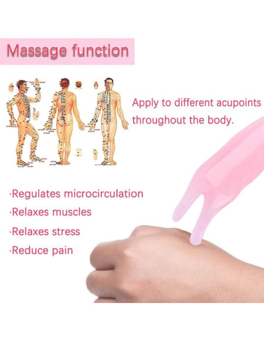 Herramienta Gua Sha Portátil YESHLiky Rosa - Masajeador Multifuncional