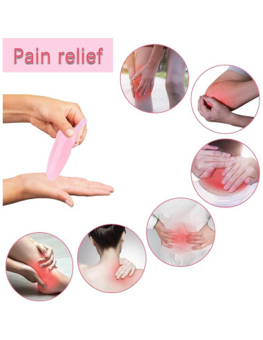 Herramienta Gua Sha Portátil YESHLiky Rosa - Masajeador Multifuncional