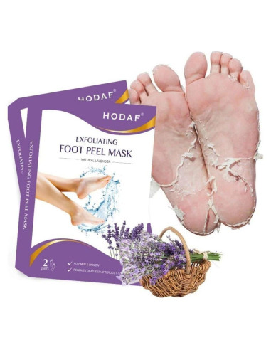 Mascarilla Exfoliante para Pies HODAF - 2 Paquetes, Suaves y Rejuvenecidos