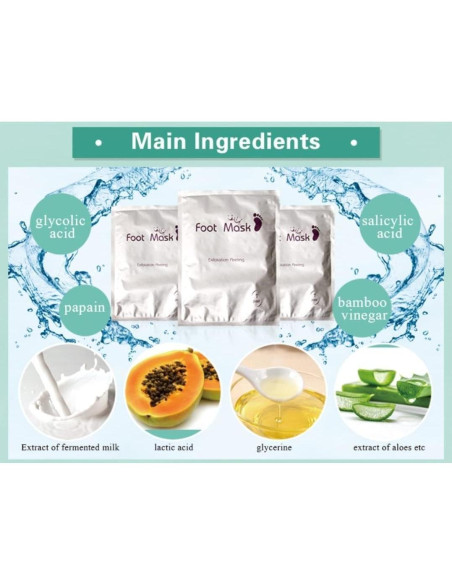 Mascarilla Exfoliante para Pies HODAF - 2 Paquetes, Suaves y Rejuvenecidos